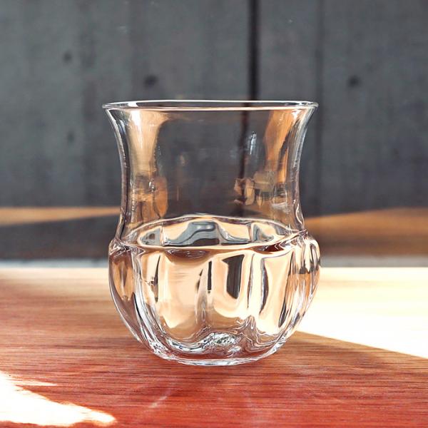 河上智美　吹き硝子の器 レトロワイングラス　クリア