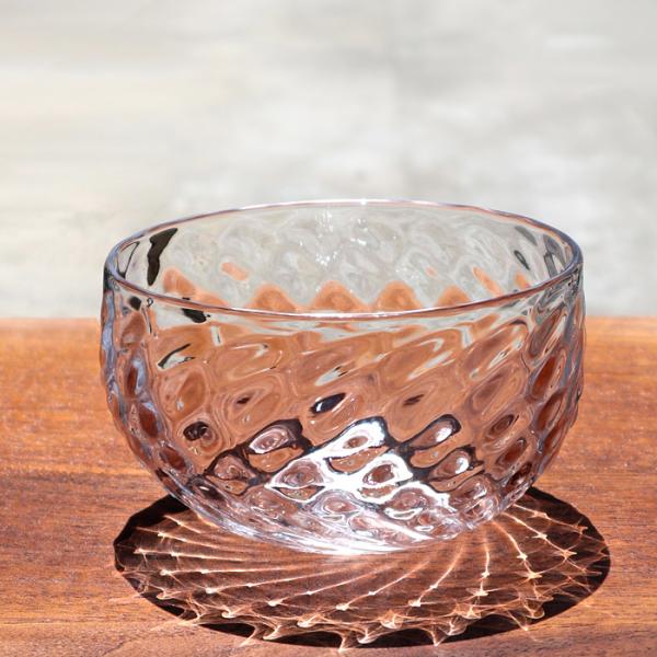 河上智美　吹き硝子の器 イチゴモールボウル　クリア