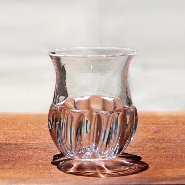 河上智美　吹き硝子の器 レトロワインこどもグラス　クリア