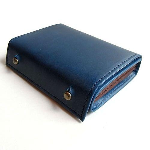 コンパクトな財布　m+ エムピウ MILLEFOGLIE2 25 Pig ブルーチョコ（送料割引対象...