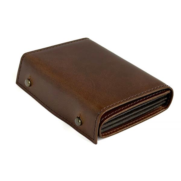 コンパクトな財布　m+ エムピウ MILLEFOGLIE2 Pig BUSCHETO darkbro...