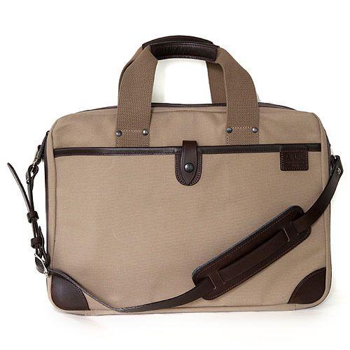 PLAIN　キャンバスバッグフラットブリーフケース　ベージュ