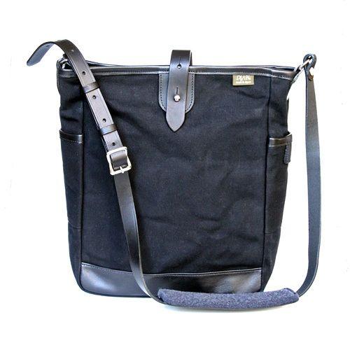 PLAIN　キャンバスバッグワークショルダーM　ブラック