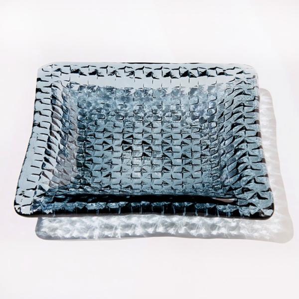 スガハラ プレート グリッドプレート 23cm深皿　インディゴ