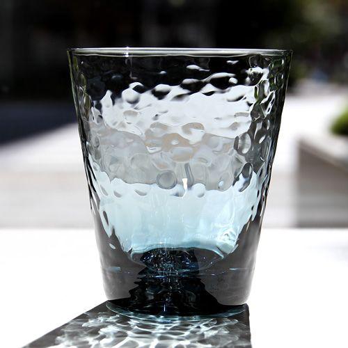 スガハラ グラス dimple　 ディンプル  オールドグラス　インディゴブルー