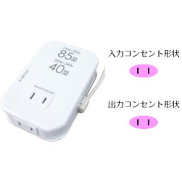カシムラ/海外用薄型2口変圧器USB ダウントランス (110-130V/220-240V) (NT...
