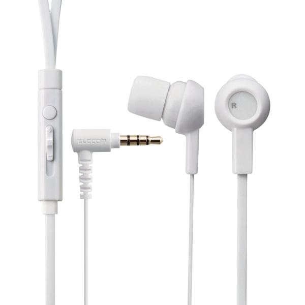 スマートフォン用ヘッドホン/3.5φ4極/マイク有/ステレオ/カナル/CS3520/ホワイト / エ...