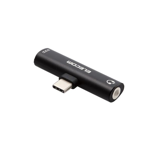 音声変換アダプタ/Type-C-4極φ3.5mmイヤホンジャック/給電機能付/USB Power D...
