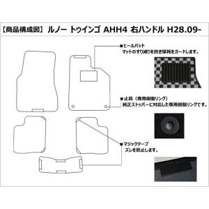 トゥインゴ AHH4 フロアマット「在庫品は当...の詳細画像3