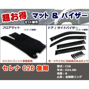 「18〜19日P10倍」フロアマット＆バイザー　セレナ C26 後期｜surprise-parts