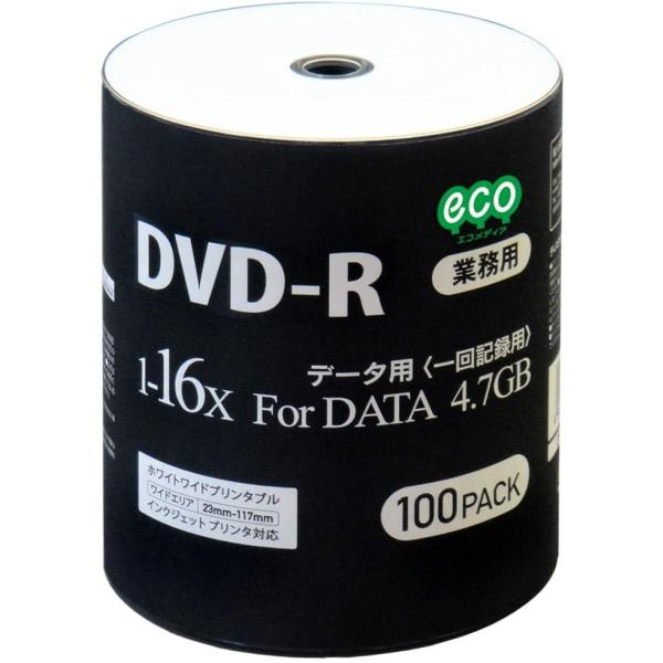 HIDISK/DVD-R 16倍速 100枚入 シュリンクパック (DR47JNP100_BULK)...