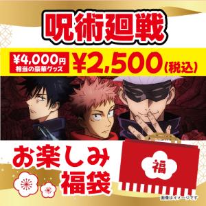 呪術廻戦 グッズ福袋【全て未使用です】 送料無料】 呪術廻線 お楽しみ福袋 2500円相当のグッズ入り / 福袋