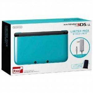 中古ニンテンドー3DSハード ニンテンドー3DSLL本体 ターコイズ×ブラック