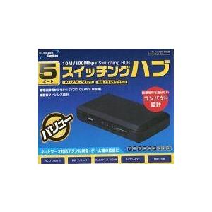 中古Windows98 5ポート スイッチングハブ (ブラック) [LAN-SW05/PHB]