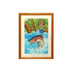 中古原画イラストボード ≪イラスト画集≫ 矢口高雄 額装付き複製原画 『釣りキチ三平 (2004・夏)』