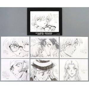 中古原画イラストボード 名探偵コナン 黒鉄の魚影 卓上複製原画 7枚セット