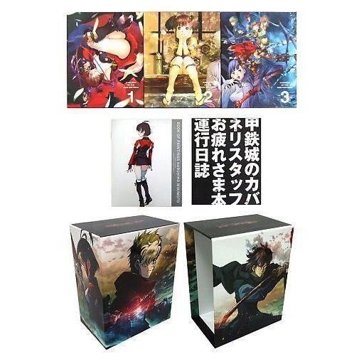 中古アニメBlu-ray Disc 甲鉄城のカバネリ 完全生産限定版 全3巻セット(全巻収納BOX付...