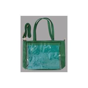 中古雑貨 ダークグリーン A4痛バッグ用 フェイクレザー2wayカスタマイズトートバッグ