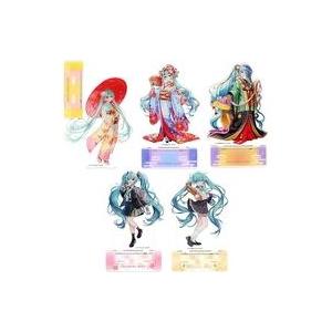 中古雑貨 全5種セット MEGAアクリルスタンド 「初音ミク はんなり♪京都 ラッキー缶バッジBOX...