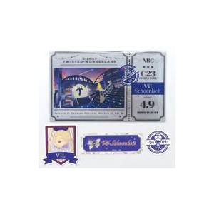 中古グッズセット ヴィル・シェーンハイト チケット風マルチホルダー＆ステッカー3枚セット 「ディズニー ツイステッ
