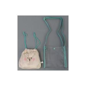 中古バッグ グリーン クリアバッグ＆巾着セット 「ともだちはくま」