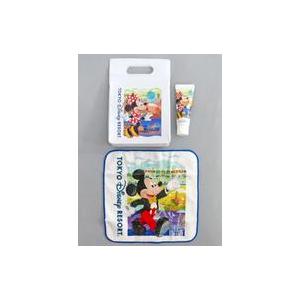 中古グッズセット ミッキーマウス＆ミニーマウス(買い物袋デザイン) ミニタオル＆ハンドクリーム 「ディズニー」 東京ディズ