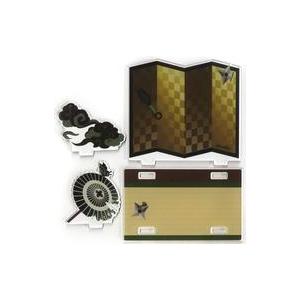 中古アクリルスタンド・アクリルパネル 緑 アクリルマルチステージ 屏風 「キャラ福くじONLINE ...