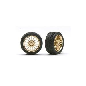 中古プラモデル 1/24 `SPIDERS` ホイール ゴールドメッキ仕様 タイヤ付4本セット ディティールアップパー