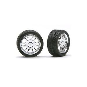 中古プラモデル 1/24 LUXOR’S 23インチ ホイール クロームメッキ仕様 タイヤ付4本セット ディティ