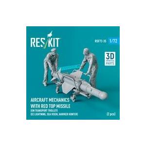 中古プラモデル 1/72 イギリス軍 整備兵 w/レッドトップミサイル ＆ 台車 (2体入) ディテ...