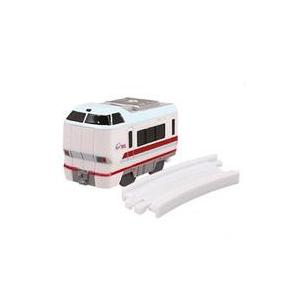 中古おもちゃ 681系スノーラビット 後尾車+曲線レール 「カプセルプラレール 走る美術館と雪景色編」