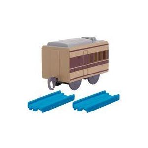 中古おもちゃ 東武スペーシア デラックスロマンスカーカラー(中間車)+直線レール×2 「カプセルプラレール すてきなホリデー
