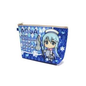 中古バッグ(キャラクター) アクア(雪精討伐) 描き下ろし撥水ポーチ 「この素晴らしい世界に祝福を!...