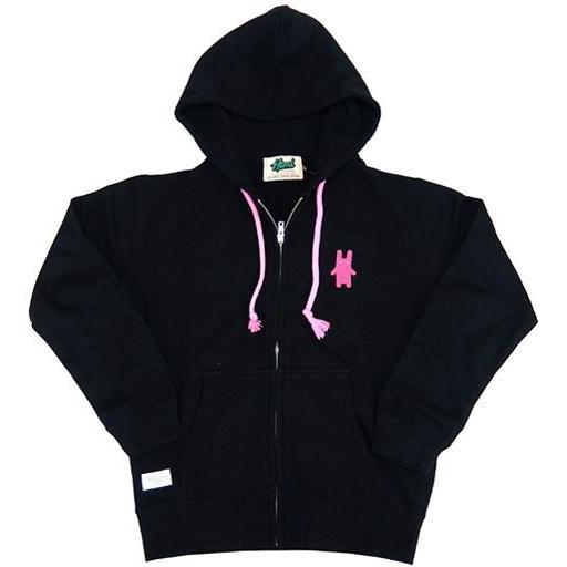 中古アウターウェア(キャラクター) うさぎのぬいぐるみ コラボジップパーカー ブラッ