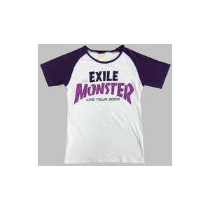 中古Tシャツ(男性アイドル) EXILE ラグランTシャツ ホワイト×パープル Sサイズ 「EXI