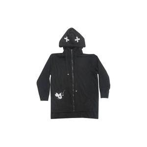 中古衣類 キヨ キヨ猫パーカー(ジップアップ) ブラック メンズ(L