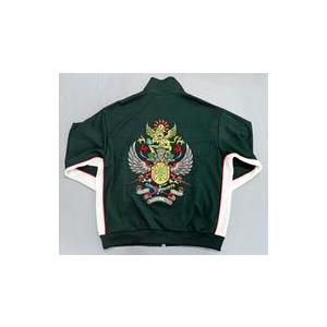 中古衣類 EXILE TRIBE エンブレムジャージ グリーン Lサイズ EMBLEM GOODS ...