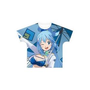 中古衣類 アクア レースクイーンver. 描き下ろしイラスト フルグラフィックTシャツ ブルー ユニ...