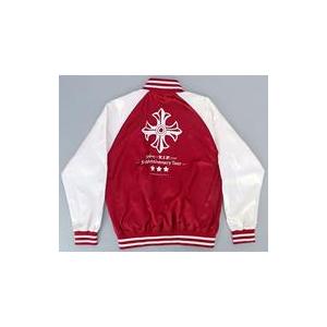 中古衣類 X.I.P. サテンスタジアムジャンパー レッド×ホワイト M