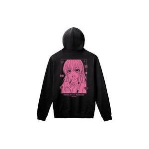 中古衣類 佐木咲 バックプリントパーカー ブラック メンズSサイズ 「カノジョも彼女」