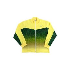 中古アウターウェア 比嘉中学校 ジャージ グレー×パープル Lサイズ