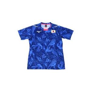 中古衣類 日本代表 MIZUNO 2021年度応援Tシャツ(ユニセックス) ブルー XSサイズ