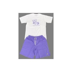 中古衣料雑貨 サナ セットアップ SAVELY×コロコロクリリン ホワイト×パープル Lサイズ 「T...