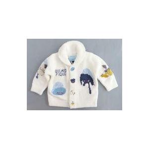 中古衣料雑貨 パウダーアソートモンスター カウチン オフホワイト ベビー80サイズ 「