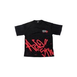 【海外限定】AdoタイポグラフィTシャツ　韓国ソウル限定カラー(XＬサイズ) 中古Tシャツ Ado タイポグラフィTシャツ 福岡 ブラック×レッド XXL