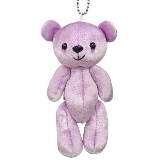 中古ぬいぐるみ C-7 くまめいと むらさきいろ ぬいぐるみマスコット〜れいんぼーこれくしょん〜 「...