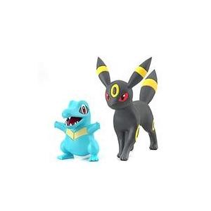 中古食玩 トレーディングフィギュア 3.ワニノコ＆ブラッキー 「ポケモンスケールワールド ジョウト地...