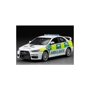 新品ミニカー 1/43 三菱ランサーエボリューション X UK プライベートアンビュランスサービス ...