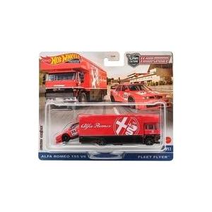 中古ミニカー 1/64 積載車両：アルファロメオ 155 V6 Ti トランスポーター：フリート