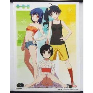 中古タペストリー 火憐＆月火＆駿河 B2タペストリー 「Blu-ray/DVD 偽物語」ソフマップ限...